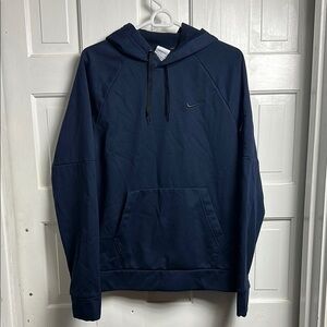 Nike Therma FIt Pull Over Hoodie Navy Blue Size Small